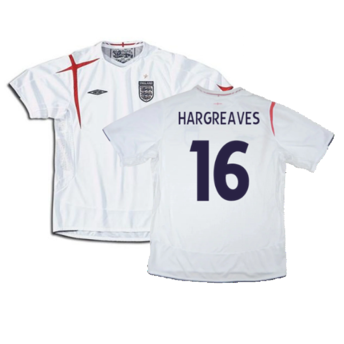 England 2005-2007 Home Shirt (XXL) (Very Good) (Very Good) (HARGREAVES 16)