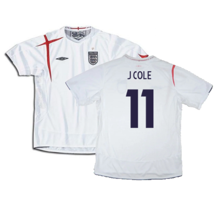 England 2005-2007 Home Shirt (Excellent) (XXL) (Excellent) (J COLE 11)