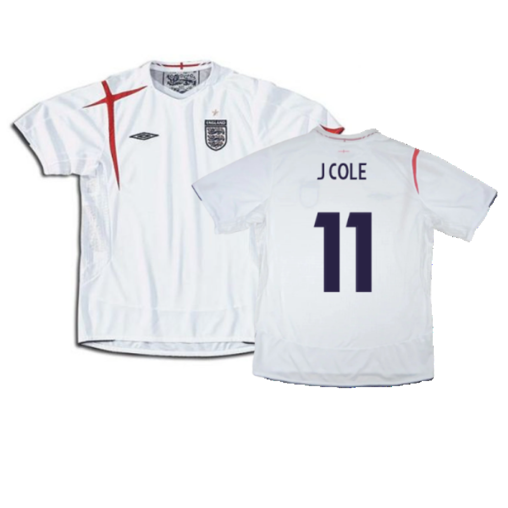 England 2005-2007 Home Shirt (XL) (Excellent) (J COLE 11)_0