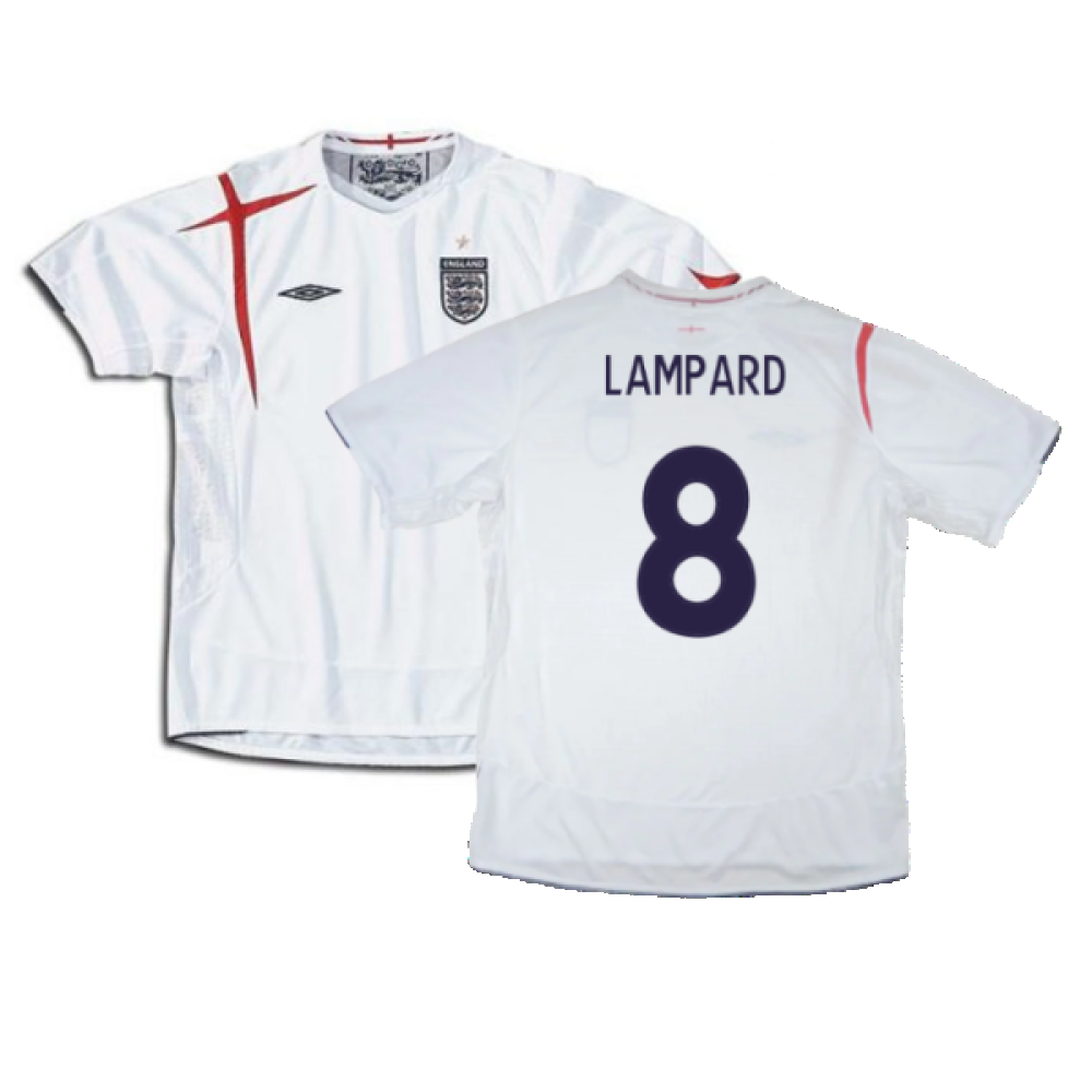 England 2005-2007 Home Shirt (L) (Very Good) (LAMPARD 8)_0