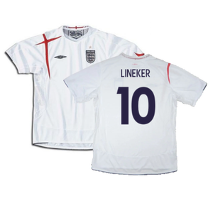 England 2005-2007 Home Shirt (Excellent) (XXL) (Excellent) (LINEKER 10)_0