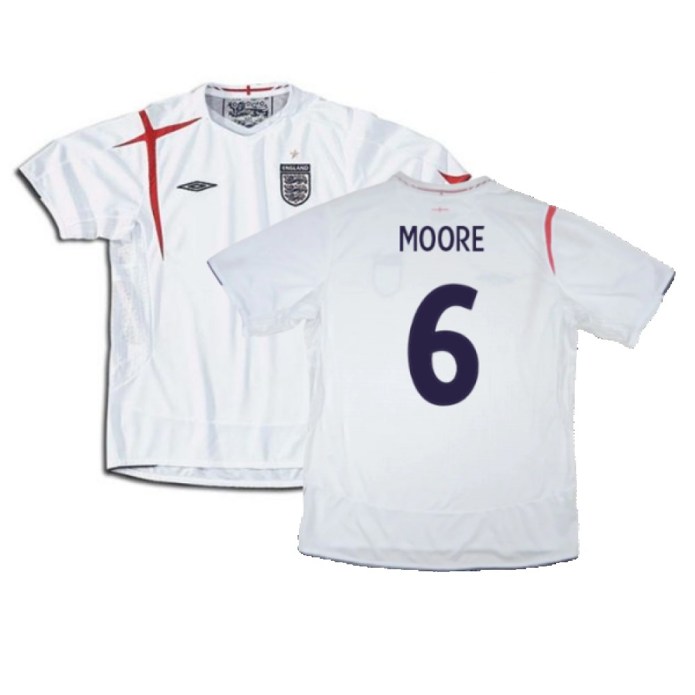 England 2005-2007 Home Shirt (L) (Excellent) (MOORE 6)_0
