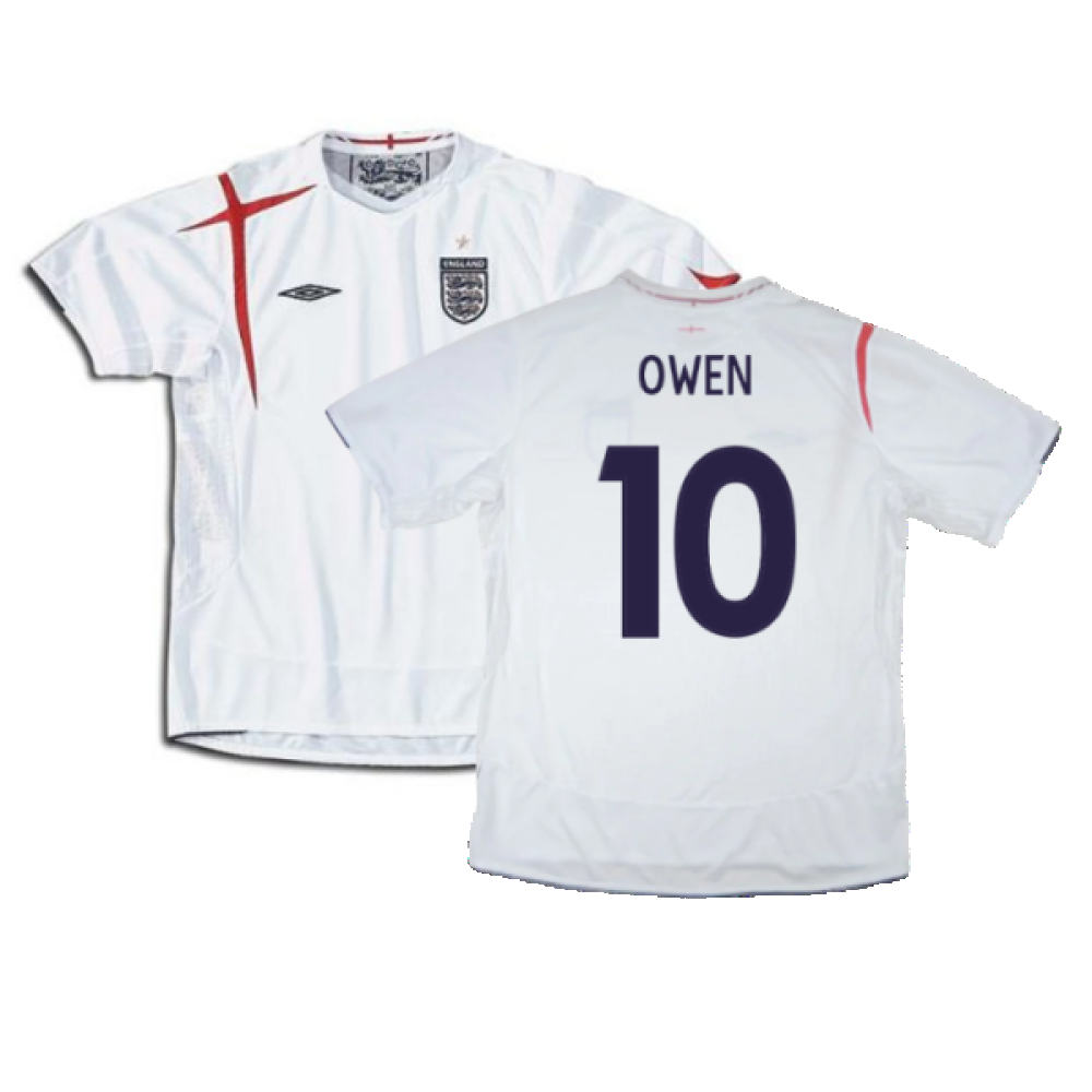 England 2005-2007 Home Shirt (XL) (Excellent) (OWEN 10)_0