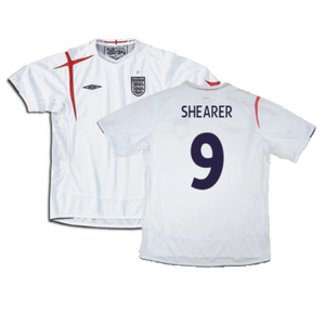 England 2005-2007 Home Shirt (L) (Very Good) (SHEARER 9)_0
