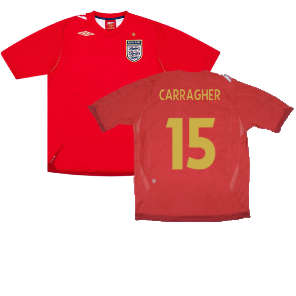England 2006-08 Away Shirt (Very Good) (CARRAGHER 15)_0