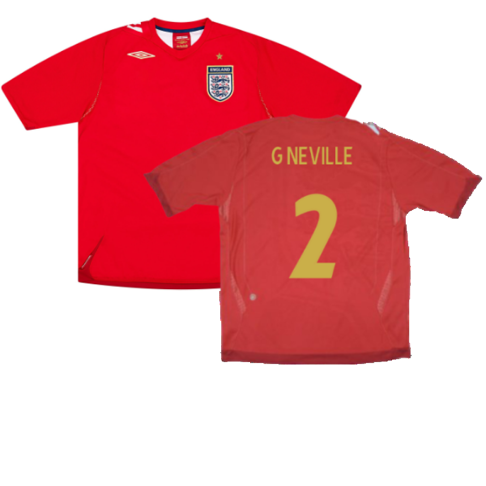 England 2006-08 Away Shirt (Excellent) (G NEVILLE 2)_0