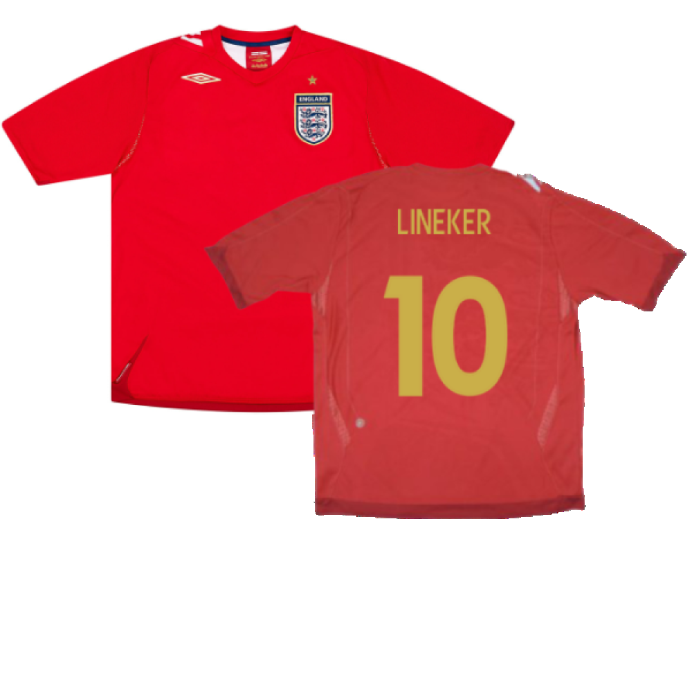 England 2006-08 Away Shirt (L) (Very Good) (LINEKER 10)_0