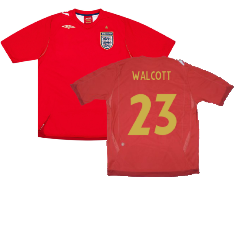 England 2006-08 Away Shirt (L) (Very Good) (WALCOTT 23)_0