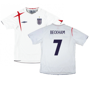 England 2006-08 Home Shirt (XL) (Excellent) (BECKHAM 7)_0