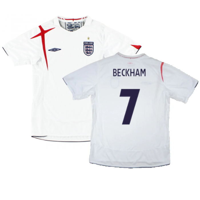 England 2006-08 Home Shirt (XL) (Excellent) (BECKHAM 7)