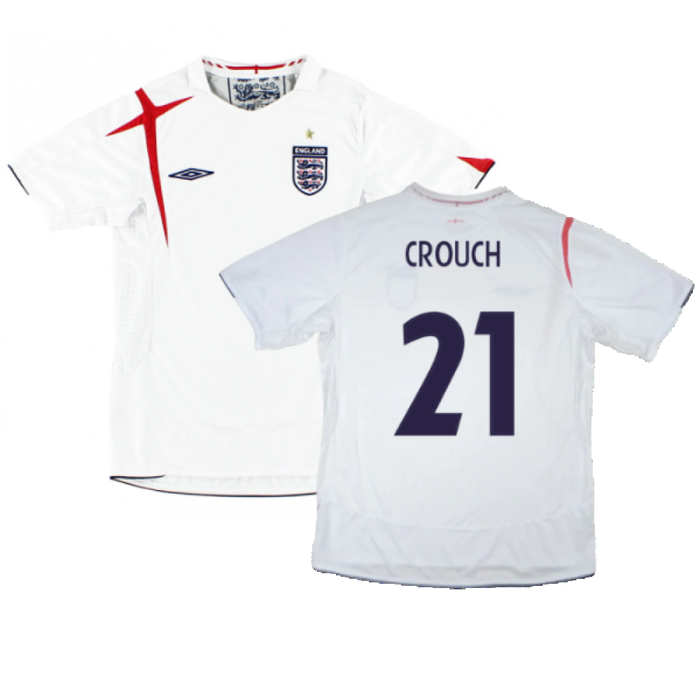 England 2006-08 Home Shirt (XL) (Excellent) (CROUCH 21)