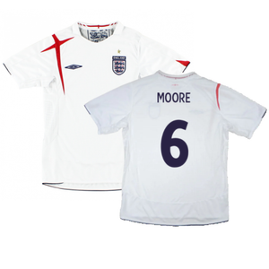 England 2006-08 Home Shirt (XL) (Excellent) (MOORE 6)_0