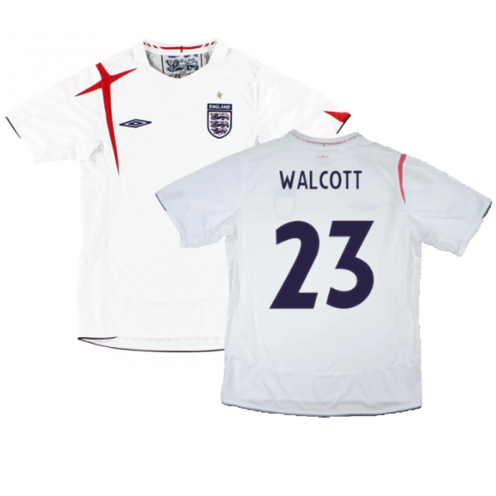 England 2006-08 Home Shirt (XL) (Excellent) (WALCOTT 23)