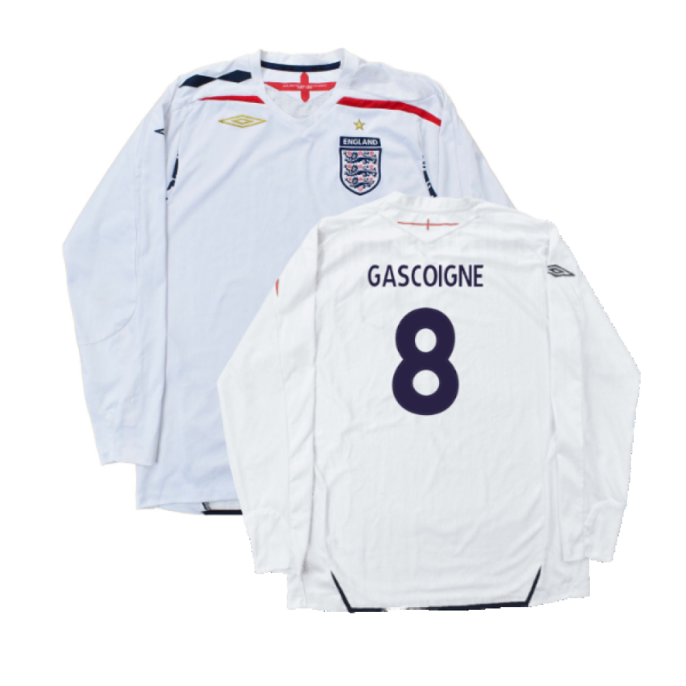 England 2007-09 Home L/S (L) (Good) (GASCOIGNE 8)_0