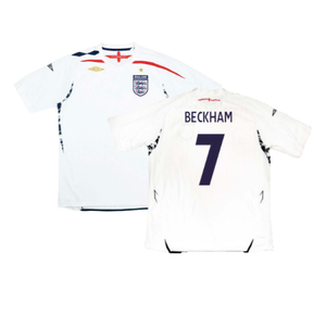 England 2007-09 Home Shirt (Excellent) (BECKHAM 7)_0