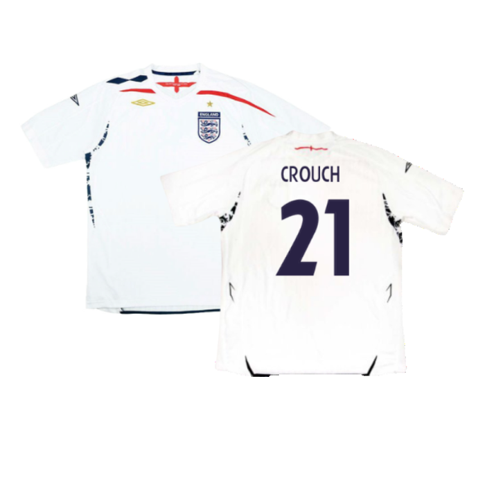 England 2007-09 Home Shirt (S) (Very Good) (CROUCH 21)