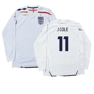 England 2007-09 Long Sleeve Home Shirt (XXL) (Very Good) (J COLE 11)_0