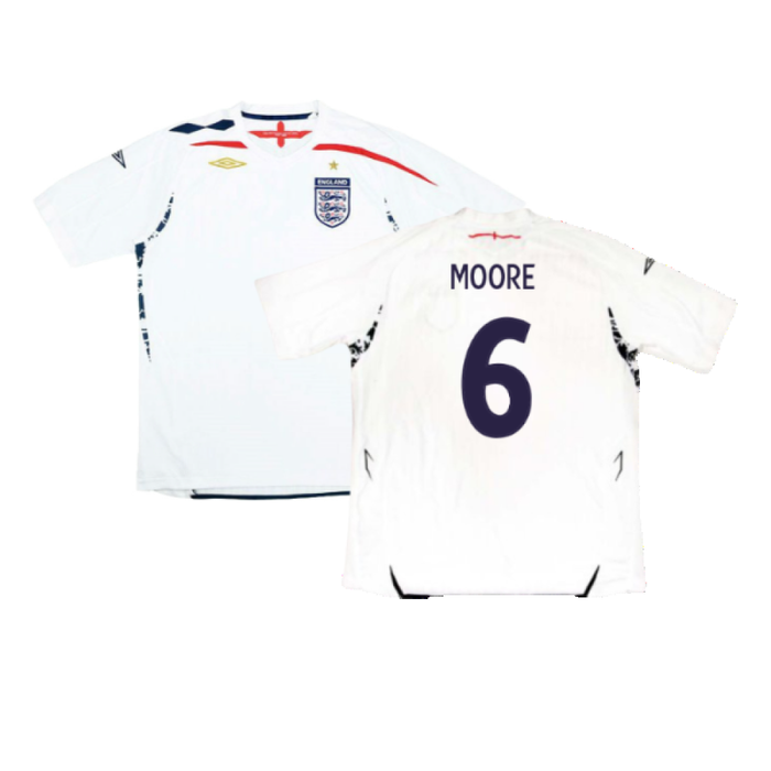 England 2007-09 Home Shirt (S) (Very Good) (MOORE 6)