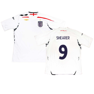 England 2007-2009 Home Shirt (XL) (SHEARER 9) (Good)_0