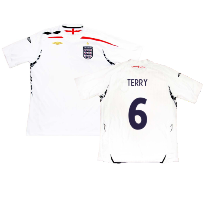 England 2007-2009 Home Shirt (XL) (TERRY 6) (Fair)