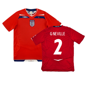 England 2008-09 Away Shirt (XL) (Excellent) (G NEVILLE 2)_0