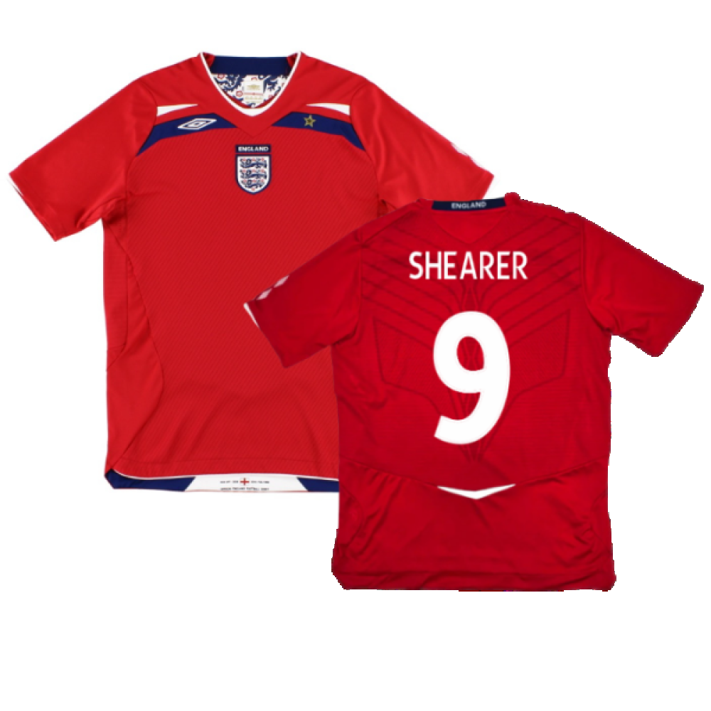 England 2008-10 Away Shirt (S) (Excellent) (SHEARER 9)_0