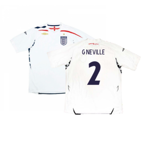 England 2007-09 Home Shirt (Very Good) (G NEVILLE 2)_0