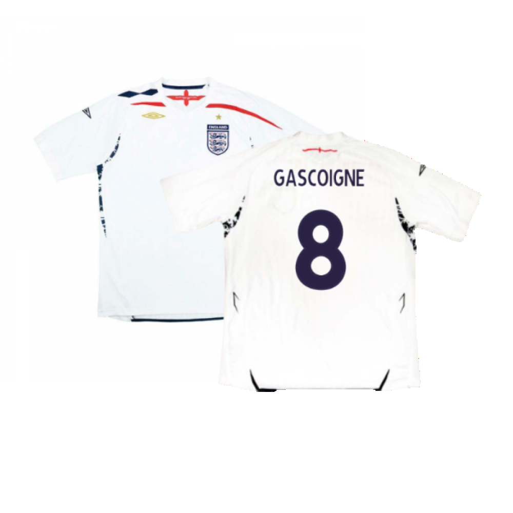 England 2007-2009 Home Shirt (L) (Excellent) (GASCOIGNE 8)_0