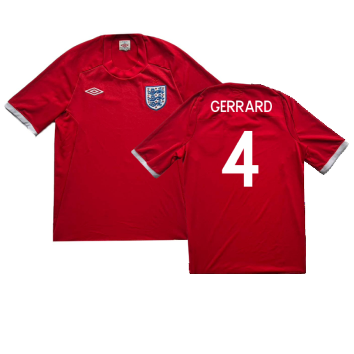 England 2009-10 Away Shirt (XL) (Excellent) (GERRARD 4)