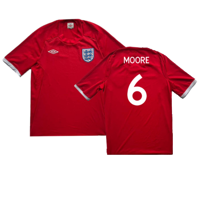 England 2009-10 Away Shirt (XL) (Excellent) (Moore 6)