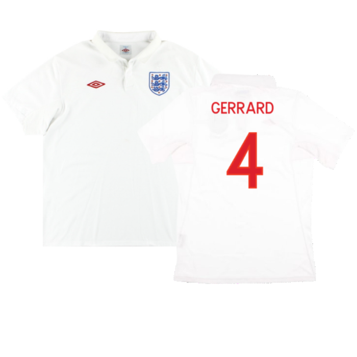 England 2009-10 Home Shirt (M) (Very Good) (GERRARD 4)