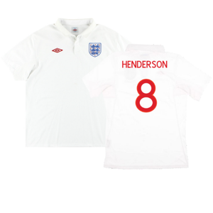 England 2009-10 Home Shirt (XL) (Fair) (HENDERSON 8)_0