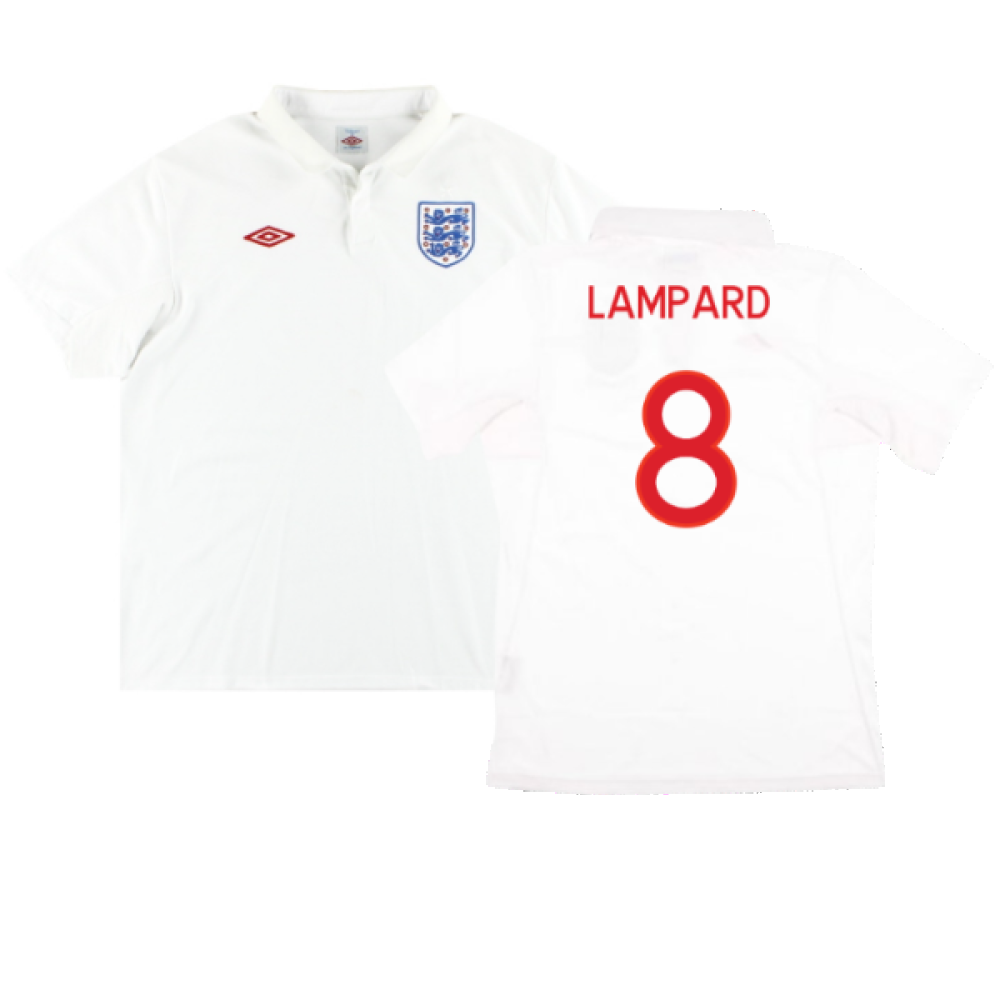 England 2009-10 Home Shirt (L) (Good) (Lampard 8)_0