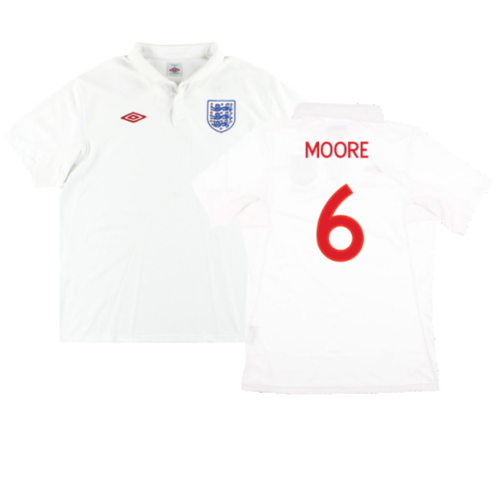 England 2009-10 Home Shirt (3XL) (Fair) (Moore 6)_0