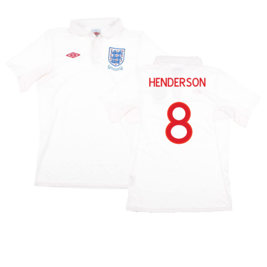 England 2009-10 Home Shirt (With South Africa Badge Detail) (Medium Boy) (Very Good) (HENDERSON 8)_0