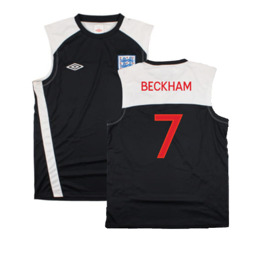 England 2010-11 Umbro Training Vest (L) (Excellent) (BECKHAM 7)_0
