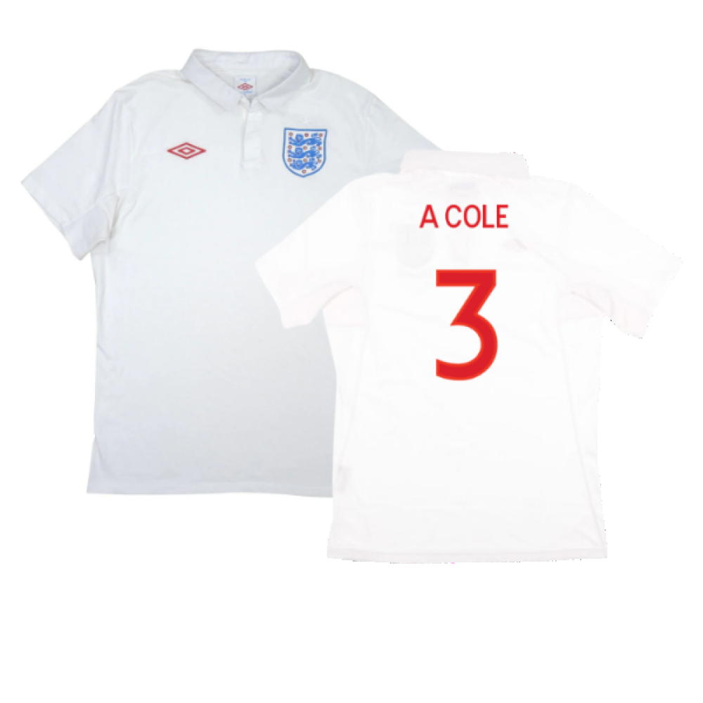 England 2010-12 Home Shirt (L) (Excellent) (A COLE 3)_0