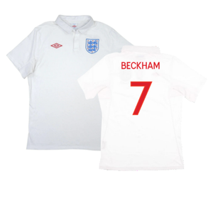 England 2010-11 Home Shirt (XL) (Good) (BECKHAM 7)_0