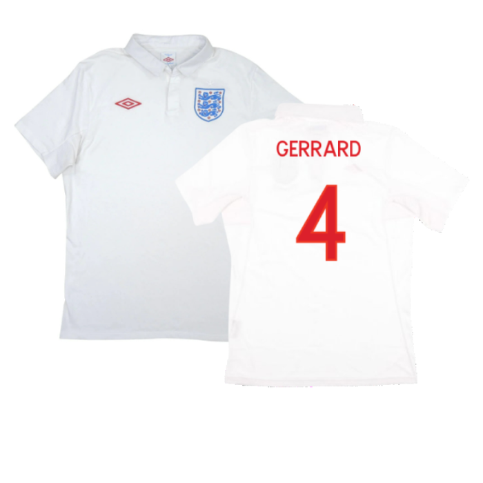 England 2010-12 Home Shirt (M) (Excellent) (GERRARD 4)