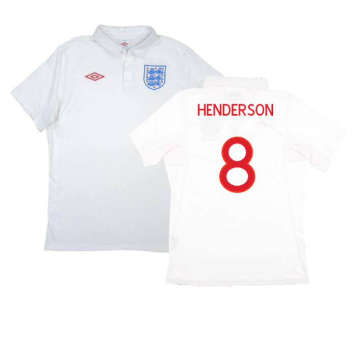 England 2010-12 Home Shirt (XL) (Excellent) (HENDERSON 8)