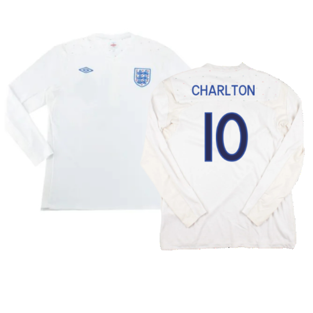 England 2010-12 Long Sleeve Home Shirt (M) (Fair) (Charlton 10)_0
