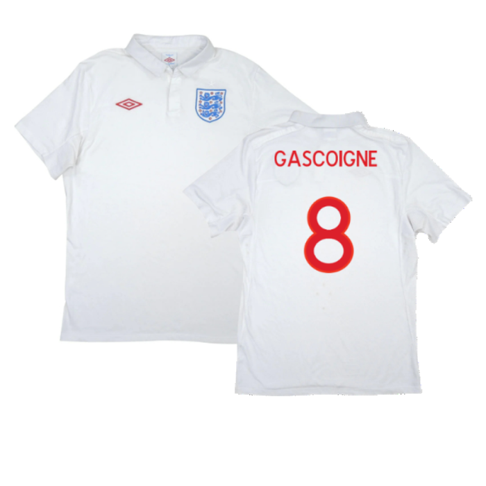 England 2010-2011 Home Shirt (XL) (Excellent) (Gascoigne 8)