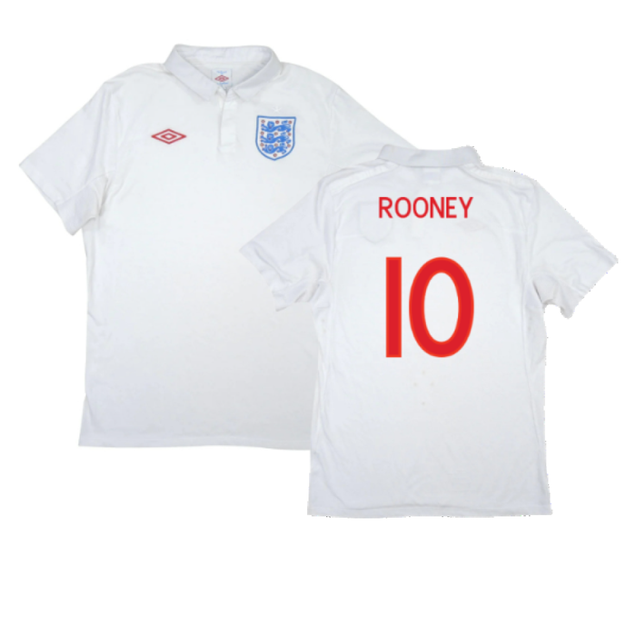 England 2010-2011 Home Shirt (XL) (Excellent) (ROONEY 10)