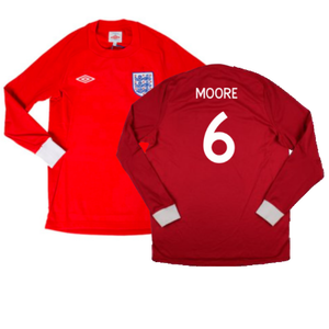 England 2010-2011 Away L/S Shirt (L) (Excellent) (Moore 6)_0