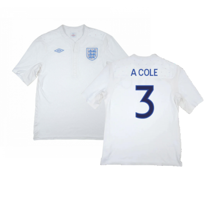 England 2009-10 Home Shirt (XXL) (Fair) (A Cole 3)