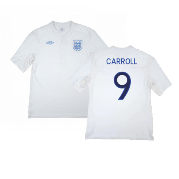 England 2009-10 Home Shirt (2XL) (Good) (Carroll 9)