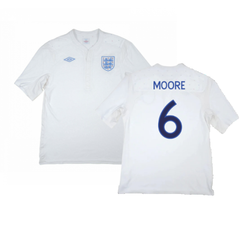 England 2009-10 Home Shirt (XXL) (Very Good) (Moore 6)_0