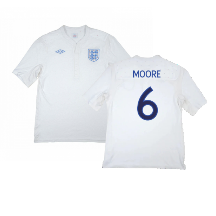 England 2009-10 Home Shirt (XXL) (Good) (Moore 6)