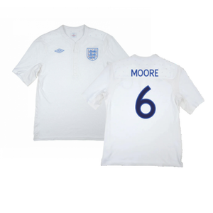 England 2009-10 Home Shirt (XXL) (Fair) (Moore 6)_0