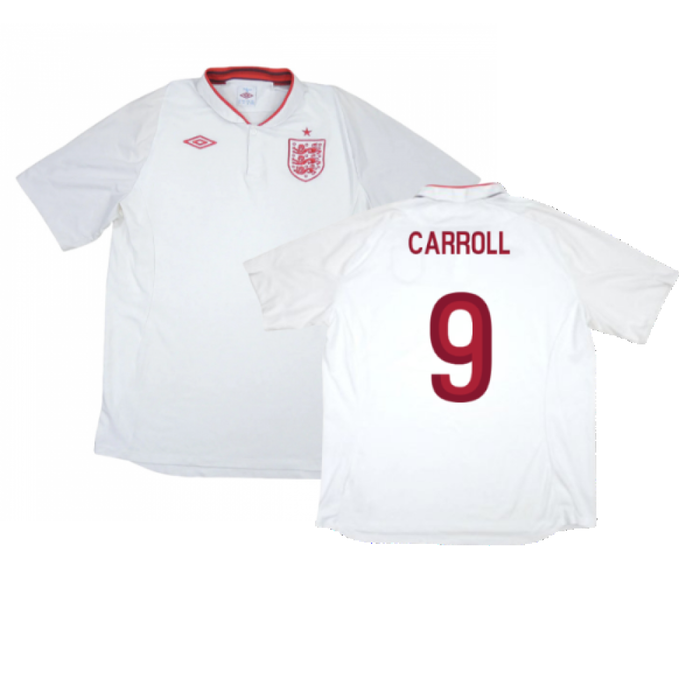 England 2012-13 Home Shirt (XL) (Good) (Carroll 9)